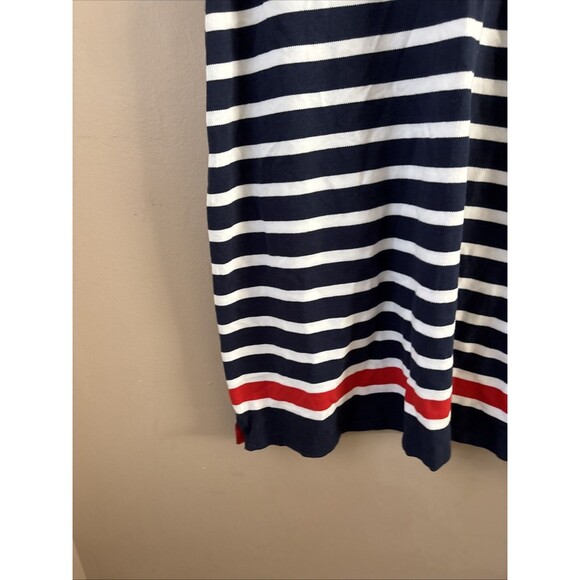 Charter Club Women’s Navy Striped Sleeveless Collared Dress Size Large - Picture 4 of 7
